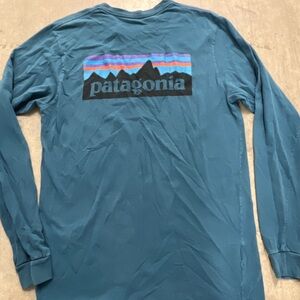 Patagonia Blue Long Sleeve Tee